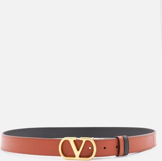 Valentino Garavani Belts Deep Caramel-Black-Uomo