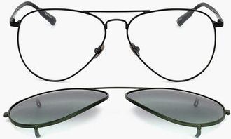 Linda Farrow KRIS VAN ASSCHE Aviator Sunglasses with Removable Mask size Unica