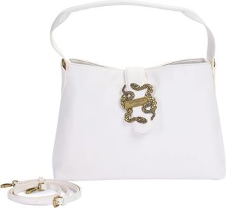 Just Cavalli Iconische Slangen Hobo Tas in Wit - Dames - Handtassen - Wit - ONE Size - Tassen