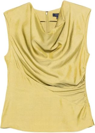 SOEUR Eclat Blouse - Dames - Blouses - Groen - S - Leer - Overhemden