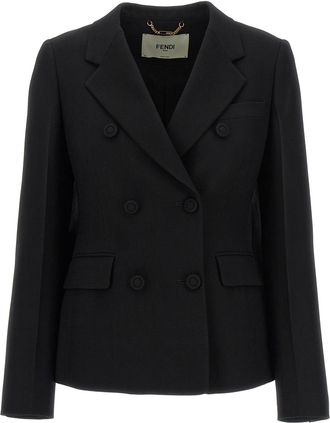 ジャケット Fendi Ivory Wool Blend Blazer Jacket Wool White | Fendi