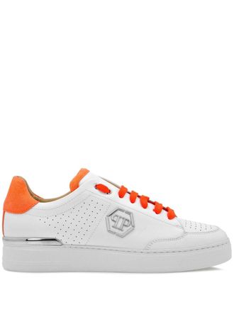 Philipp Plein Sneakers con placca logo - Bianco