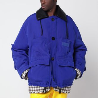 Loewe Giacca con costruzione a strati blu in nylon
