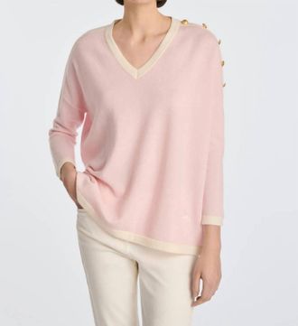 Weill Spoon V-Neck Sweater In Pink