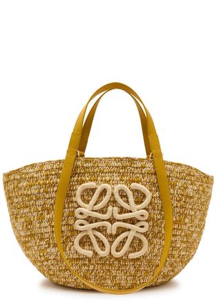 Loewe X Paulas Ibiza Eclipse Melange Medium Raffia bag - Yellow - One Size