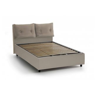 Talamo Italia Dmora - Cama Matrimonial Dgalant, Cama Contenedor Con Tapizado En Ecopiel, 100% Made In Italy, Apertura Frontal, Adecuado Para Colch&oacute;n 160x190 Cm, T&oacute;r
