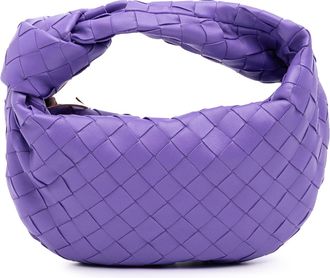 Bottega Veneta Pre-owned Womens Jodie Top Handle Woven Bag - Purple Leather - One Size