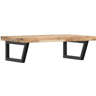 vidaXL Estante De Lavabo De Pared Acero Y Madera Maciza De Acacia Vidaxl