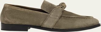 Bottega Veneta Mens Astaire Knot Suede Loafers