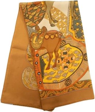 Herm&egrave;s Pre-owned The Art des Steppes Scarf - - Pre-owned - Donna - Marrone - ONE SIZE