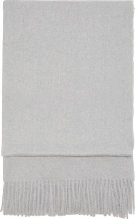 Mango Fringe Scarf in Light Heather Grey at Nordstrom
