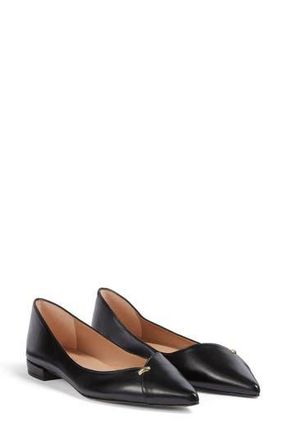 L.k. Bennett Cally Pointed Toe Flat in Black at Nordstrom Rack, Size 12Us / 42Eu
