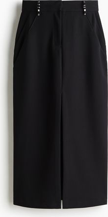 H&M Bleistiftjupe mit Nietendetails - Schwarz