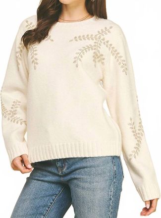 Pinch Design Peyton Crewneck Sweater In Ivory
