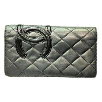 Chanel Pre-owned Wallets, female, Black, Size: ONE SIZE Pre-owned Leather Wallet
