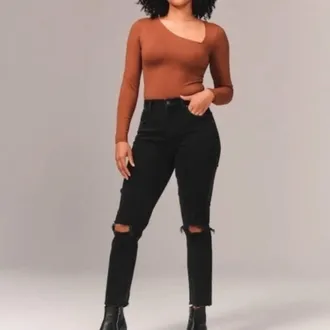 Abercrombie & Fitch Curve Love Skinny Jeans In Black