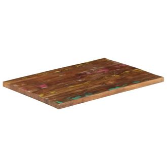 Berkfield Home Table Top 90x60x3.8 cm Rectangular Solid Wood Reclaimed in Brown