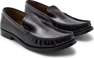 Mango Gathered Moc Toe Loafer in Chocolate at Nordstrom, Size 8.5Us