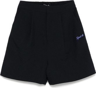 Sport b. Shorts con motivo seersucker - Blu
