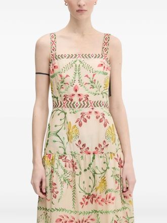 Pedro del Hierro Abito a fiori - Toni neutri