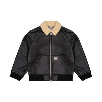 Carhartt Work in Progress Shepton Jacket - Heren - Bomber jackets - Zwart - M - Leer - Jassen