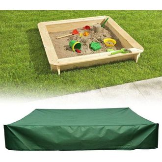 OEM Telo Protettivo Per Sabbiera - Realizzato In Tessuto Oxford - Antipolvere - Con Coulisse - Per Sabbiera Da Giardino - Verde - 120 X 120 X 20 Cm -crezu