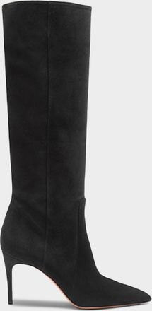 Santoni 85mm Suede Knee-High Boots