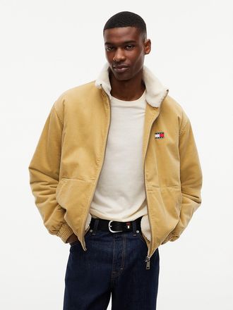 Tommy Hilfiger Mens Tommy Jeans Corduroy Zip Jacket - Sandy Beige - XL