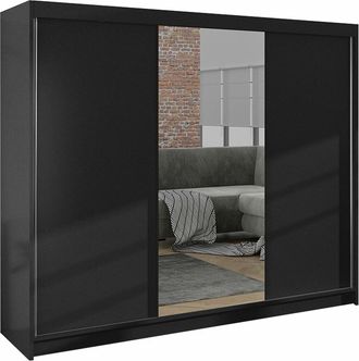 Mirjan24 Armario Closico 158, Negro, 215x200x58cm, Puertas De Armario: Correderas, N&uacute;mero De Estantes: 9