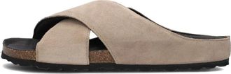 Verbenas Schoenen, Heren, Beige, 40 EU, Su&egrave;de, Beige Su&egrave;de Heren Slippers Lex