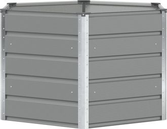 vidaXL Jardinera Gris Claro 129 X 129 X75 Cm Acero Vidaxl