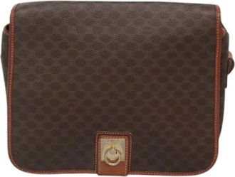 Celine Pre-owned Cross Body Bags, female, Brown, Size: ONE SIZE Pre-owned Vintage macadam shoulder bag