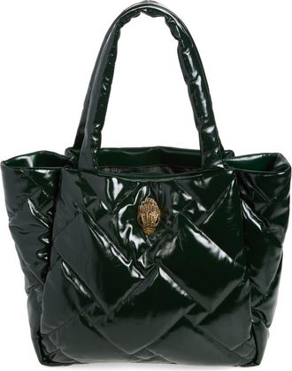 Kurt Geiger Kensington Puff Embellished Top Handle Shopper in Open Green at Nordstrom Rack