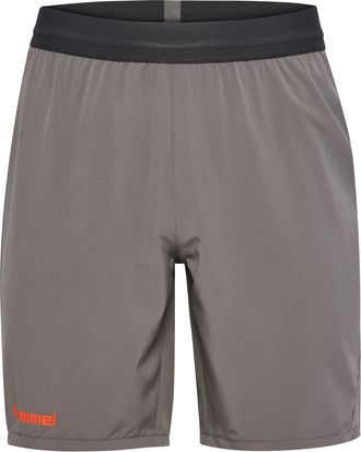 Hummel Trainingsshorts HUMMEL HMLBLAZE PRO TRAINING SHORTS, Damen, Gr. XXL, N-Gr, grau (steel gray), Obermaterial: 88% Polyester, 12% Elasthan, Hosen Trainin