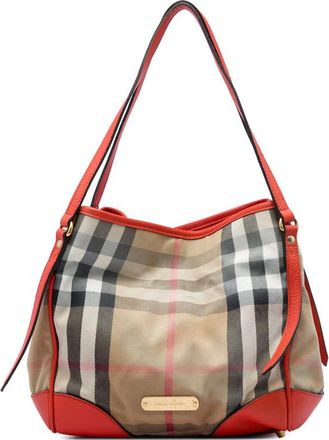 Burberry Pre-owned Burberry Small House Check Canvas Bridle Canterbury Tote Ladies BZ4HN78Q575W4ABU