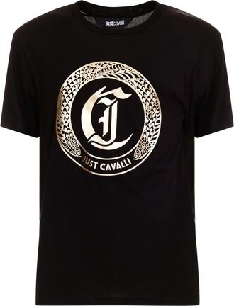 Just Cavalli T-shirts en Polos - Heren - T-shirts - Zwart - M - Katoen - Tops
