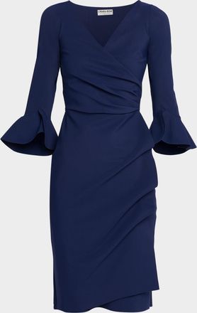 La Petite Robe Di Chiara Boni Triana Bell-Sleeve Ruffle Bodycon Dress