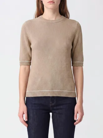 Fabiana Filippi Maglia slim fit in lana, seta e cashmere a maniche corte