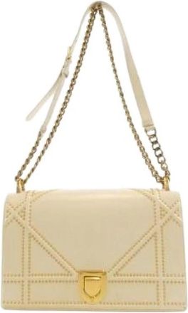Dior Pre-owned Diorama Leren Schoudertas - Dames - Vintage Schoudertas - Beige - ONE Size - Leer - Vintage