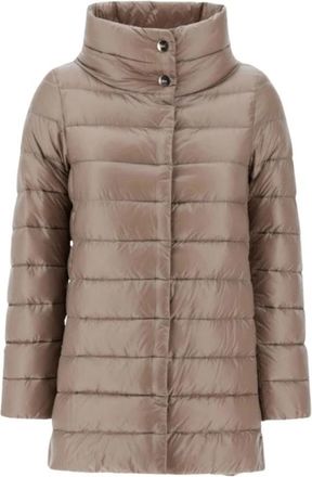 Herno Amelia Down Coat - Dames - Dons jassen - Beige - S - Katoen - Jassen