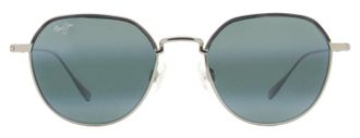 Maui Jim MJ859 Titanium Round Sunglasses - Silver
