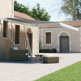 vidaXL Toldo De Pie Autom&aacute;tico Azul Y Blanco 400x300 Cm Vidaxl