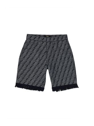 Fendi Ff Denim Bermuda Shorts