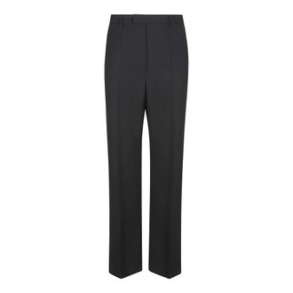 Valentino Garavani Wide Trousers, male, Black, Size: L Virgin Wool Trousers