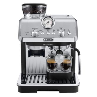 DeLonghi Bean to Cup Manual Coffee Machine, La Specialista Arte in Silver