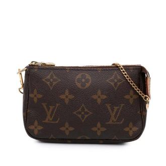 Louis Vuitton Pre-owned Mini Bags, female, Brown, Size: ONE SIZE Pre-owned Mini Pochette Accessoires