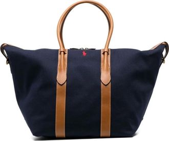 Polo Ralph Lauren Tassen, Dames, Blauw, ONE Size, Borsa con motivo Polo Pony