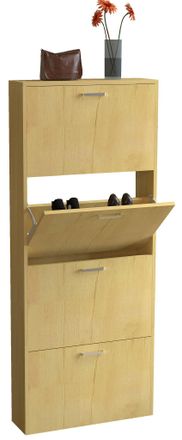 ebuy24 Ebuy24 - Vcm Estante De Madera Kipper Zapato Estante De Zapatos Gabinete Zapato Tipper 4 Sulos L (miel Roble)