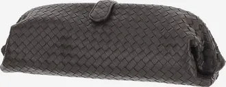 Bottega Veneta Womens Clutch Lauren 1979 Brown Lambskin Leather Bags
