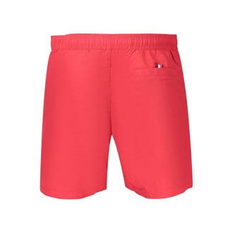 Tommy Hilfiger Logo-Embroidered Swim Shorts - Red